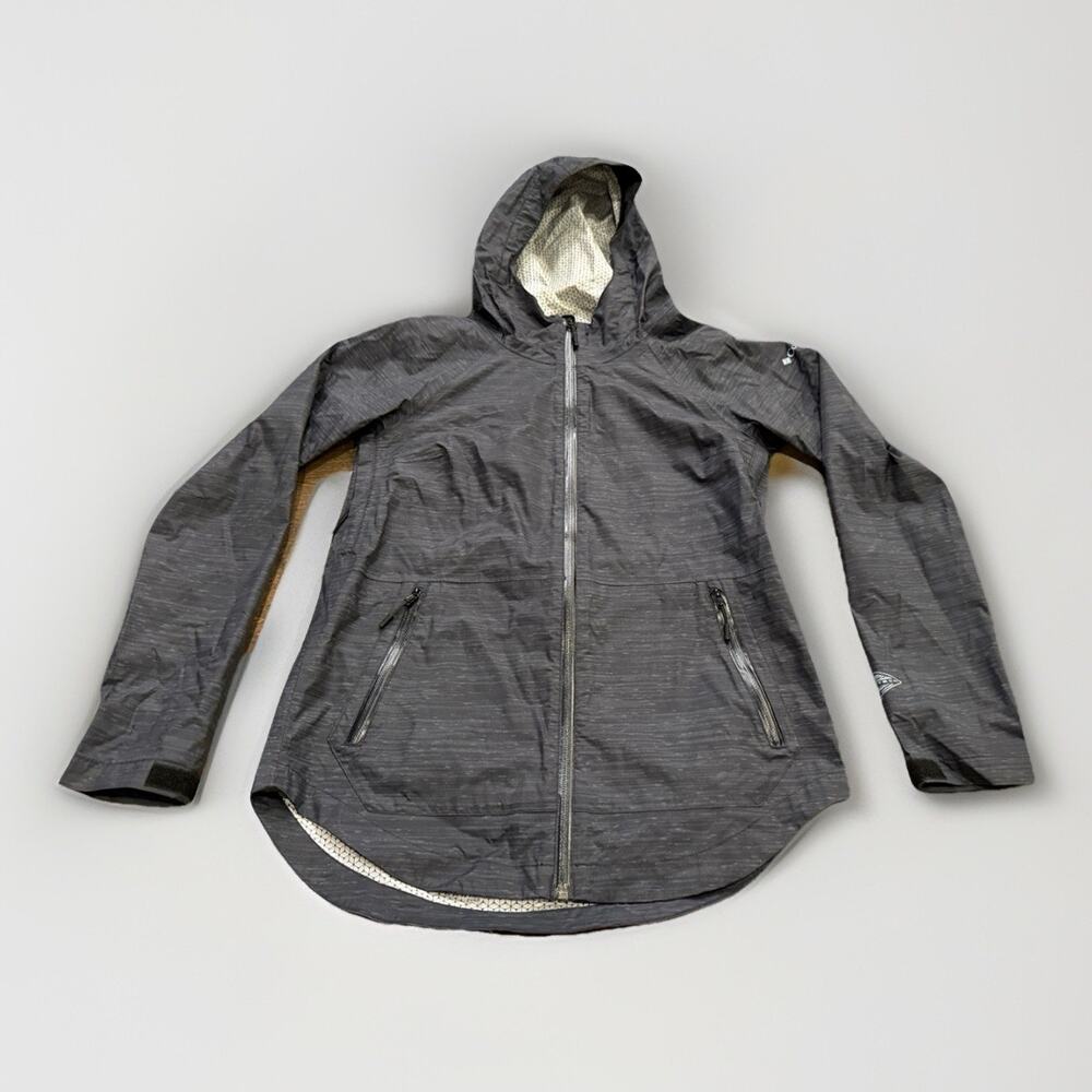 Columbia Omni-Tech Womens Gray Waterproof Full Zip Hooded Raincoat Jacket XS - Picture 1 of 10